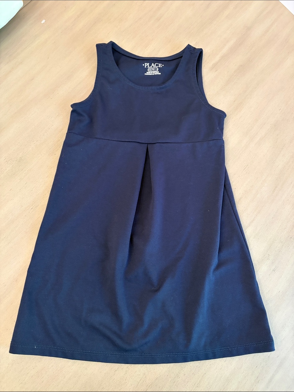 The Children's Place Navy Sleeveless Pleated A-Line Dress